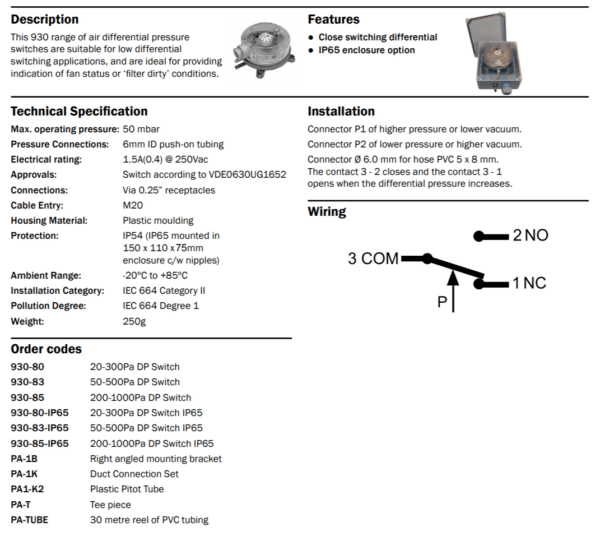 https://hvacproducts.co.uk - Air_DP_Manual