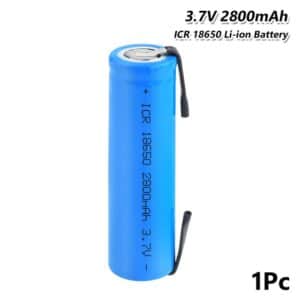 https://hvacproducts.co.uk - Battery 2800mAh ICR 18650 3.7V Li-ion Rechargeable Battery With Soldering Tabs