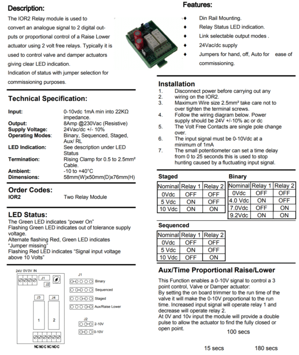 https://hvacproducts.co.uk - IOR2_Wiring