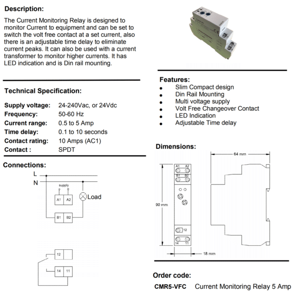 https://hvacproducts.co.uk - Current Monitor Relay