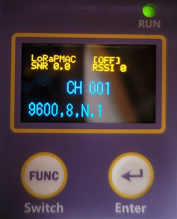 LoRa CH 1 selected
