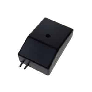 A range of single zone water leak detection modules in DIN mounting carriers.