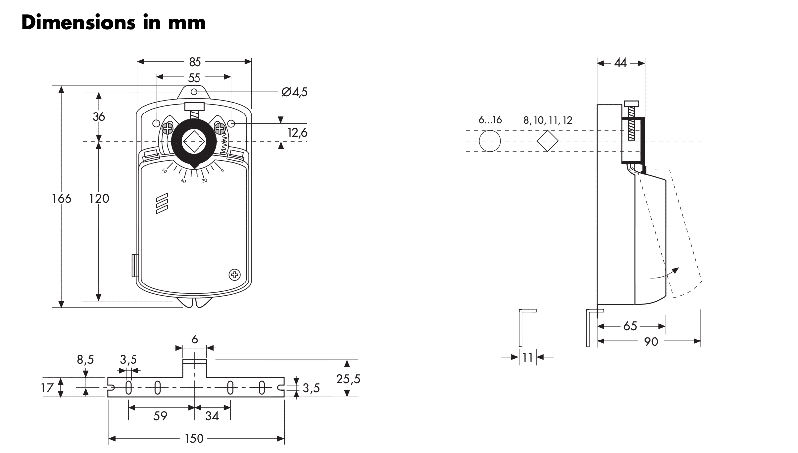 Joventa 230v 2-3 Point 8Nm Actuator - DAS2.S - Image 6
